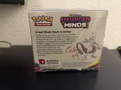 🔥 Pokemon Unified Minds Booster Box Factory Sealed & New Acrylic Case 820650815683 - Image 3