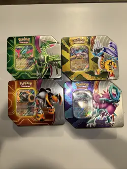 4 Pokemon TCG Walmart Black Friday Paradox Destinies Tins SEALED 5 Packs/Tin - Image 2