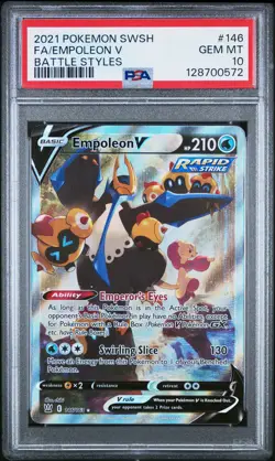 PSA 10 Empoleon V #146 Pokemon SWSH Battle Styles English 2021 - Image 1