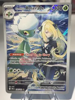 Pokemon 2025 SV Destined Rivals Cynthia’s Roserade 184/182 IR Near Mint - Image 1