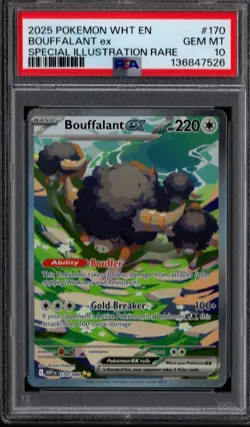 PSA 10 Bouffalant Ex Special Illustration Rare 170/086 Pokemon White Flare Eng - Image 1