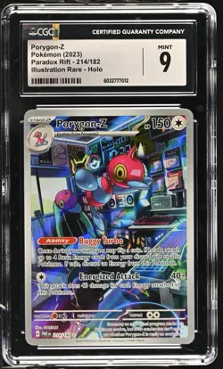 2023 POKEMON PARADOX RIFT ILLUSTRATION RARE - HOLO #214/182 PORYGON-Z CGC 9 - Image 1