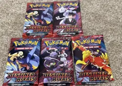 Destined Rivals, 5x Booster Packs, Sealed Pokemon TCG, - Image 1