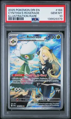 2025 Pokemon Cynthia's Roserade 184/182 Destined Rivals DRI EN PSA 10 GEM MINT - Image 1