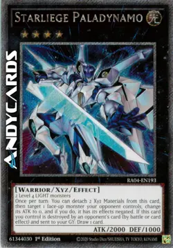 STARLIEGE PALADYNAMO • Segreta Platino • RA04 EN193 • 1Ed • Yugioh! • ANDYCARDS - Image 1