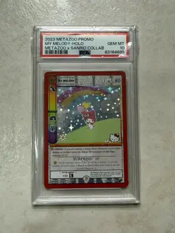 SDCC 2023 MetaZoo x Hello Kitty My Melody Holo Promo Card PSA MINT 10! - Image 1
