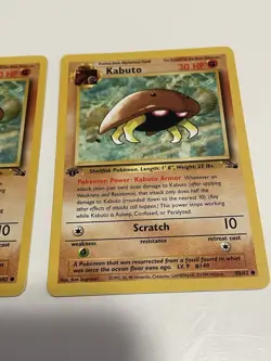 Pokemon TCG 2 Kabuto Fossil 1st Edition Common Card 50/62 NM - Image 3
