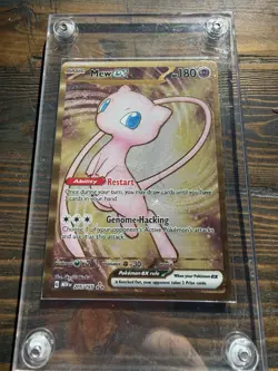 Pokemon Mew EX TCG 205/165 Metal Gold Scarlet & Violet 151 UPC Promo Card - Image 1
