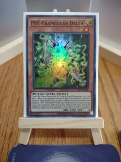 Yu-Gi-Oh Card PSY-Framegear Delta OP25-EN005 Super Rare Unlimited Edition TCG. - Image 1