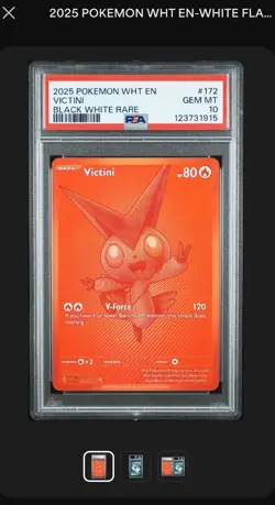 🔥 Victini PSA 10 GEM MINT - 172/086 White Flares - - Rare Vintage Pokemon Card - Image 1