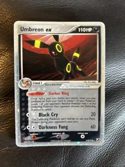 Umbreon ex 112/115 EX Unseen Forces 2005 Holo Rare Pokemon Card TCG Played - Image 1