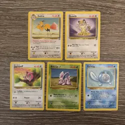 5x Pokemon Cards Wotc Vintage Card Bundle BASE SET 2 (8) - Image 1