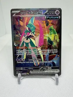 Iron Valiant ex 249/182 Paradox Rift Full Art SIR Holo Pokemon Card NM - Image 1
