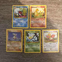 5x Pokemon Cards Wotc Vintage Card Bundle BASE SET 2 (7) - Image 1