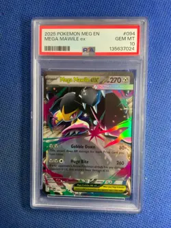 2025 Pokemon Mega Mawile EX #094 PSA 10 Gem Mint - Mega Evolution EX Card - Image 1