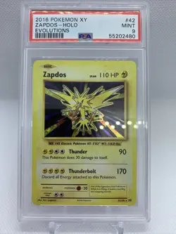 Zapdos 42/108 XY Evolutions Holo Ultra Rare Pokemon TCG Card PSA 9 MINT - Image 1