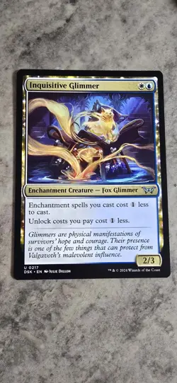 Inquisitive Glimmer Duskmourn: House of Horror Regular Enchantment Creature MTG - Image 1