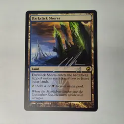MTG Darkslick Shores Scars of Mirrodin - Signed by Artist Charles Urbach -Silver - Image 1
