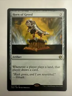 Horn of Greed - Conspiracy: Take the Crown (Magic the Gathering MTG) LAND DRAW! - Image 1