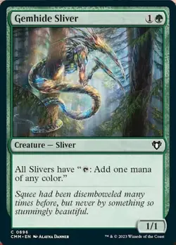Gemhide Sliver Light Play, English Magic the Gathering MTG Commander Masters - Image 1