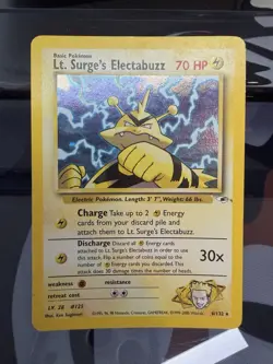 Pokemon TCG Lt. Surge's Electabuzz Gym Heroes 6/132 Holo Unlimited Rare - Image 1