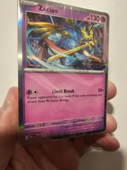 Pokemon TCG Phantasmal Flames Zacian Pre-Release Stamped Promo 015 SEALED - Image 1
