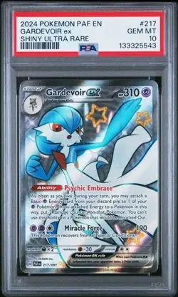 2024 POKEMON PAF EN-PALDEAN FATES #217 GARDEVOIR ex SHINY ULTRA RARE PSA 10 - Image 1