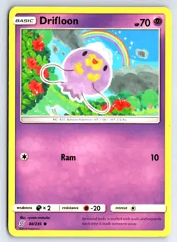 Pokemon TCG Unified Minds Drifloon 80/236 Common - Image 1
