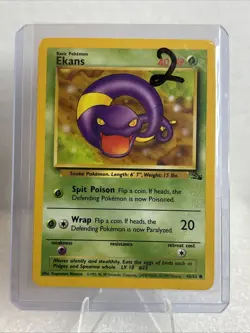 2000 Vintage Pokemon WOTC Fossil 1st Edition Ekans #46/62 - Image 1