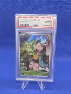 S-Chinese Pokemon CBB1 Gem Pack Vol. 1 Sprigatito 01 09/09 Art Rare PSA 10 - Image 1