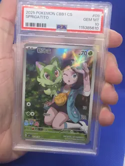 S-Chinese Pokemon CBB1 Gem Pack Vol. 1 Sprigatito 01 09/09 Art Rare PSA 10 - Image 2