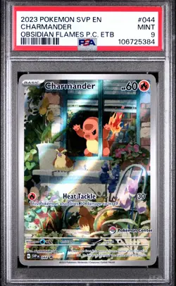 2023 POKEMON SVP EN-SV BLACK STAR PROMO #044 CHARMANDER PSA 9 - Image 1
