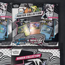 Pokemon Black Bolt & White Flare Binder Collections & Poster Collection Bundle - Image 5