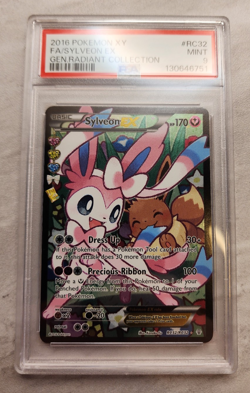 2016 POKEMON XY GENERATIONS RADIANT COLL #RC32 FULL ART/SYLVEON EX PSA 9 - Image 4