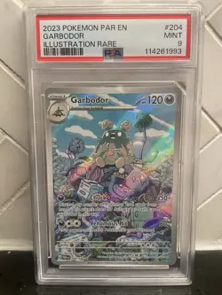 2023 Pokemon Par En Garbodor Illustration Rare #204 PSA 9 Mint - Image 1