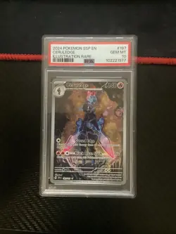 2024 POKEMON SSP EN-SURGING SPARKS #197 CERULEDGE ILLUSTRATION RARE PSA 10 - Image 1