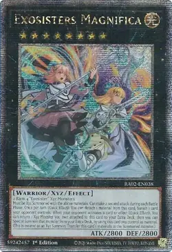 Yu-Gi-Oh Exosisters Magnifica Quarter Century Secret Rare RA02-EN038 NM - Image 1