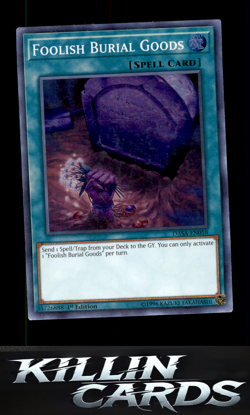 1st Edition Foolish Burial Goods DASA-EN058 Super Rare Dark Saviors YuGiOh Card - Image 1