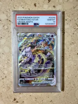 PSA 10 Mewtwo VSTAR GG44 Alt Art Crown Zenith Pokemon Card - Image 1