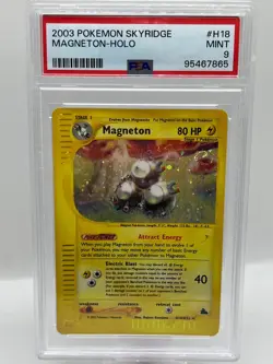 Magneton H18/H32 Skyridge Holo Rare 2003 Vintage Pokemon TCG Card PSA 9 MINT - Image 1