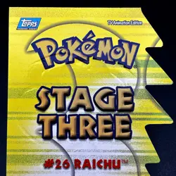 Raichu - Die Cut Embossed Cards (2001 Topps TV Animation Edition) 6 of 18 - MINT - Image 5