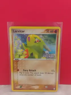 Pokemon Card Larvitar 62/109 Stamped Holo Common Team Rocket Returns - Image 1