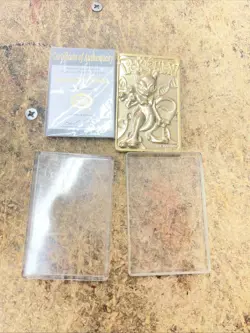 Pokemon 23K Gold Plated Mewtwo Trading Card 1999 Burger King Limited Edition - Image 1