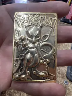 Pokemon 23K Gold Plated Mewtwo Trading Card 1999 Burger King Limited Edition - Image 2
