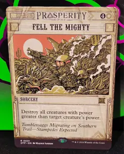 magic the gathering - Fell The Mighty - Sorcery - Rare - Destroy All Creatures - Image 1