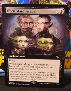 magic the gathering - Illicit Masquerade - Enchantment - Rare - Swamp - Black - Image 1