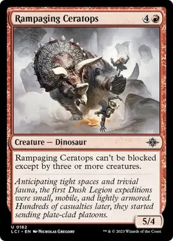 RAMPAGING CERATOPS x4 mtg NM Lost Caverns of Ixalan 4 Unc - Image 1