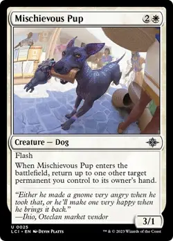 MISCHIEVOUS PUP x4 mtg NM Lost Caverns of Ixalan 4 Unc - Image 1