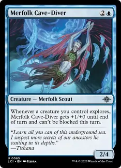 MERFOLK CAVE-DIVER x4 mtg NM Lost Caverns of Ixalan 4 Unc - Image 1