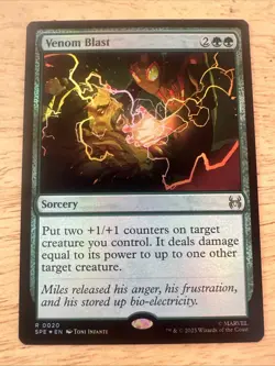 MTG - NM - Venom Blast Marvel's Spider-Man: Eternal-Legal Foil - Image 1